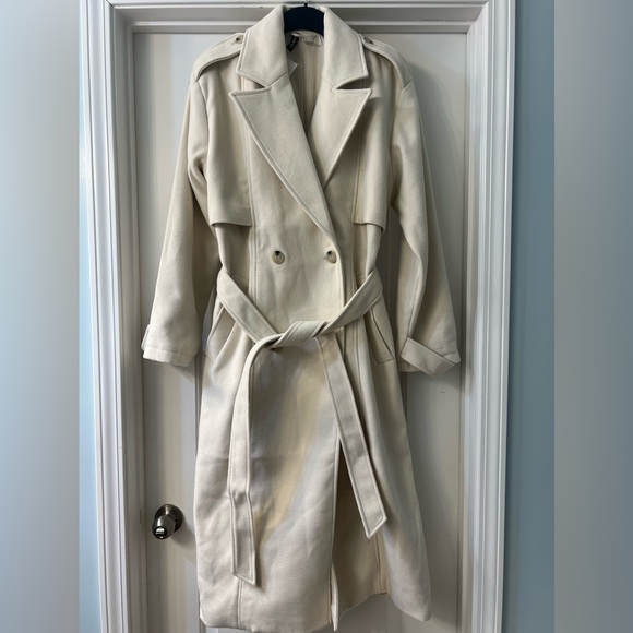 Brushed finished twill trench coat small - Picture 5 of 9